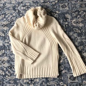 Forever XXI Cream Turtle Neck Sweater